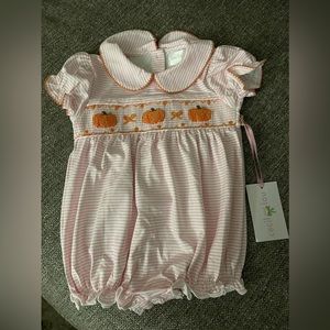 Cecil & Lou Pink Stripe Knit Fall Smock Pumpkin Bubble